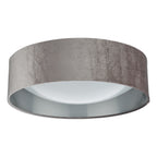 Nysa 2 Light Flush Velvet Mink Shade 40cm<br>Brown