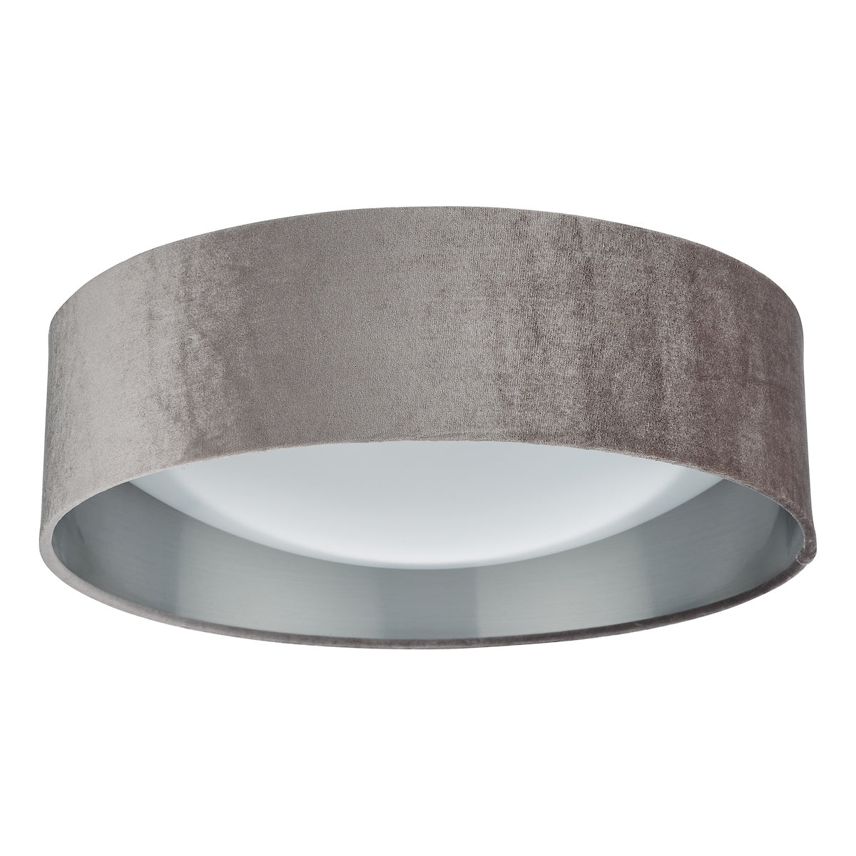 Nysa 2 Light Flush Velvet Mink Shade 40cm<br>Brown