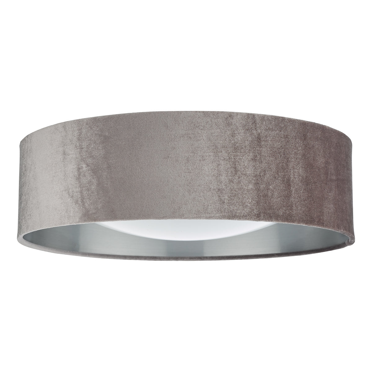 Nysa 2 Light Flush Velvet Mink Shade 40cm<br>Brown