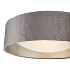 Nysa 2 Light Flush Velvet Mink Shade 40cm<br>Brown