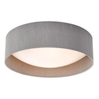 Nysa 2 Light Flush Grey Faux Silk 40cm<br>Grey