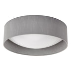 Nysa 2 Light Flush Grey Faux Silk 40cm<br>Grey