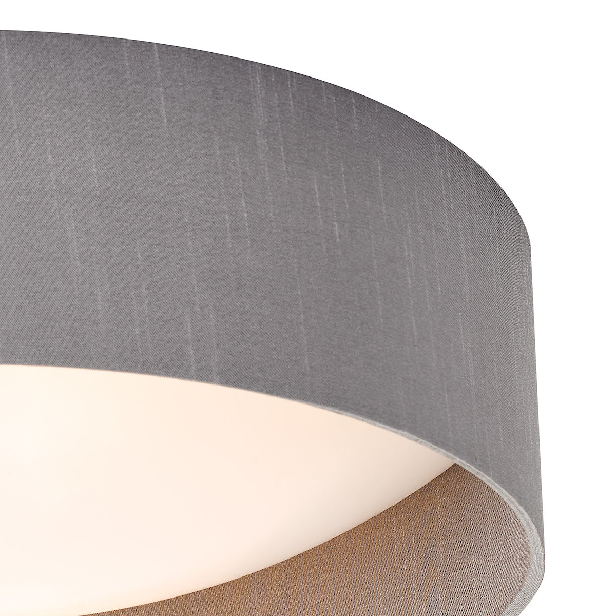 Nysa 2 Light Flush Grey Faux Silk 40cm<br>Grey