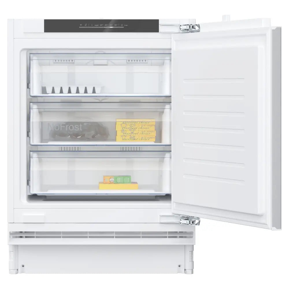 NEFF N50 GU7212FE0G Integrated Frost Free Under Counter Freezer with Fixed Door Fixing Kit