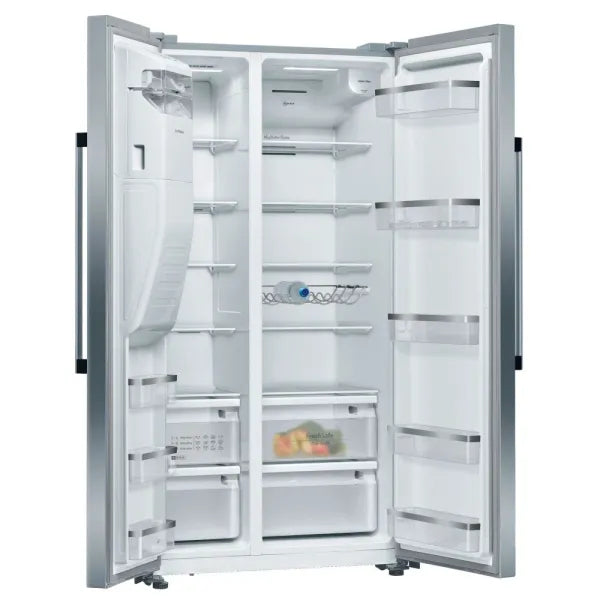 NEFF N70 KA3923IE0G Plumbed Frost Free American Fridge Freezer - Brushed steel