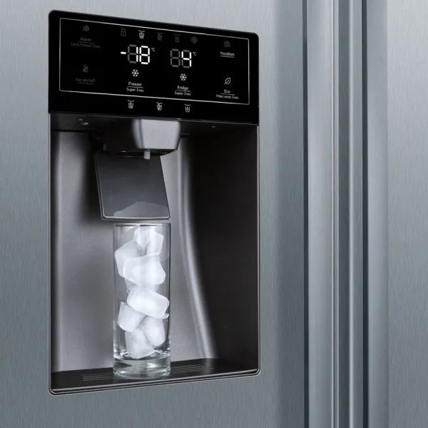 NEFF N70 KA3923IE0G Plumbed Frost Free American Fridge Freezer - Brushed steel