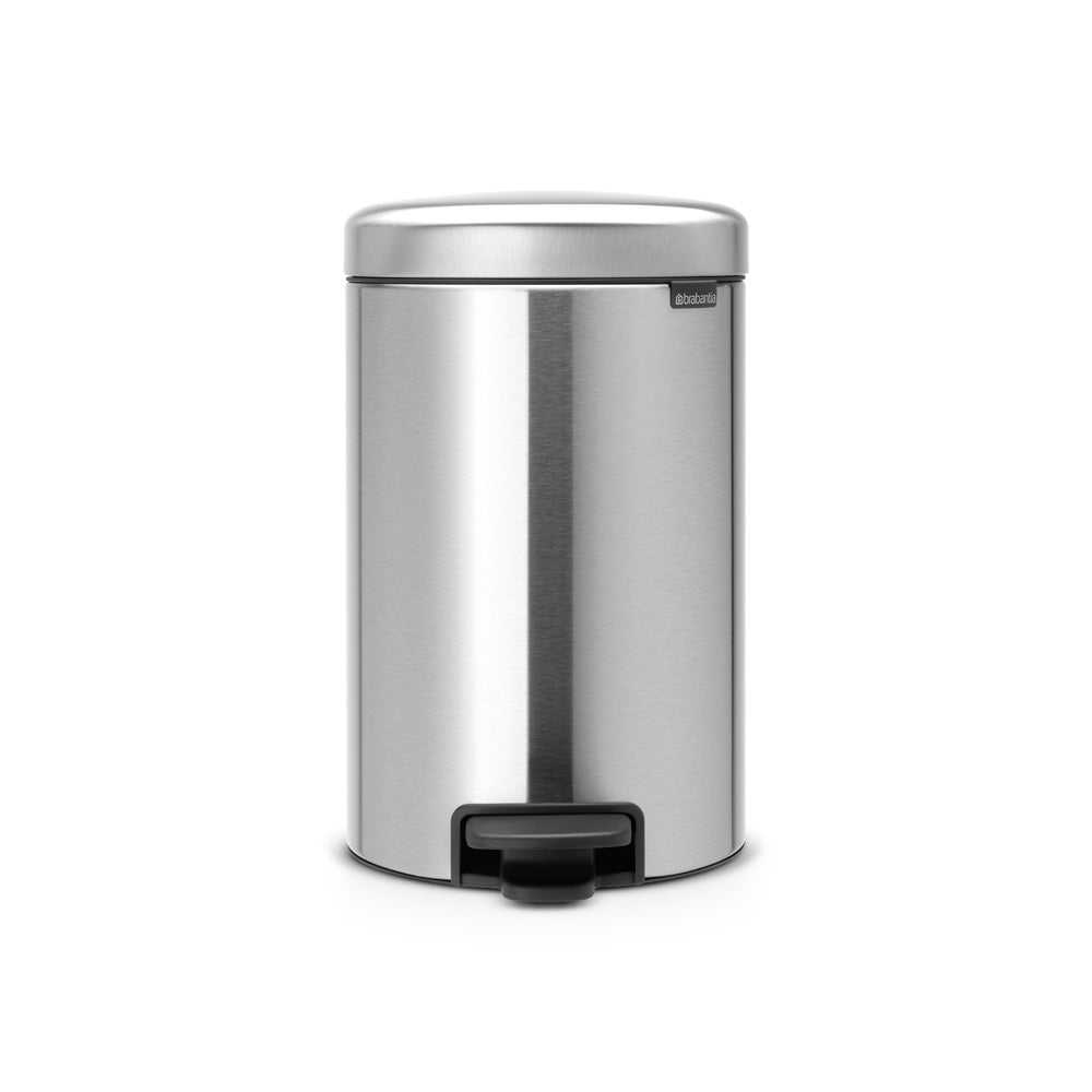 Brabantia Newlcon Pedal Bin 12L Matt Steel