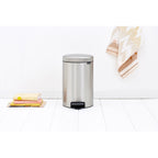 Brabantia NewIcon Pedal Bin 12L Matt Steel (Fingerprint-proof)