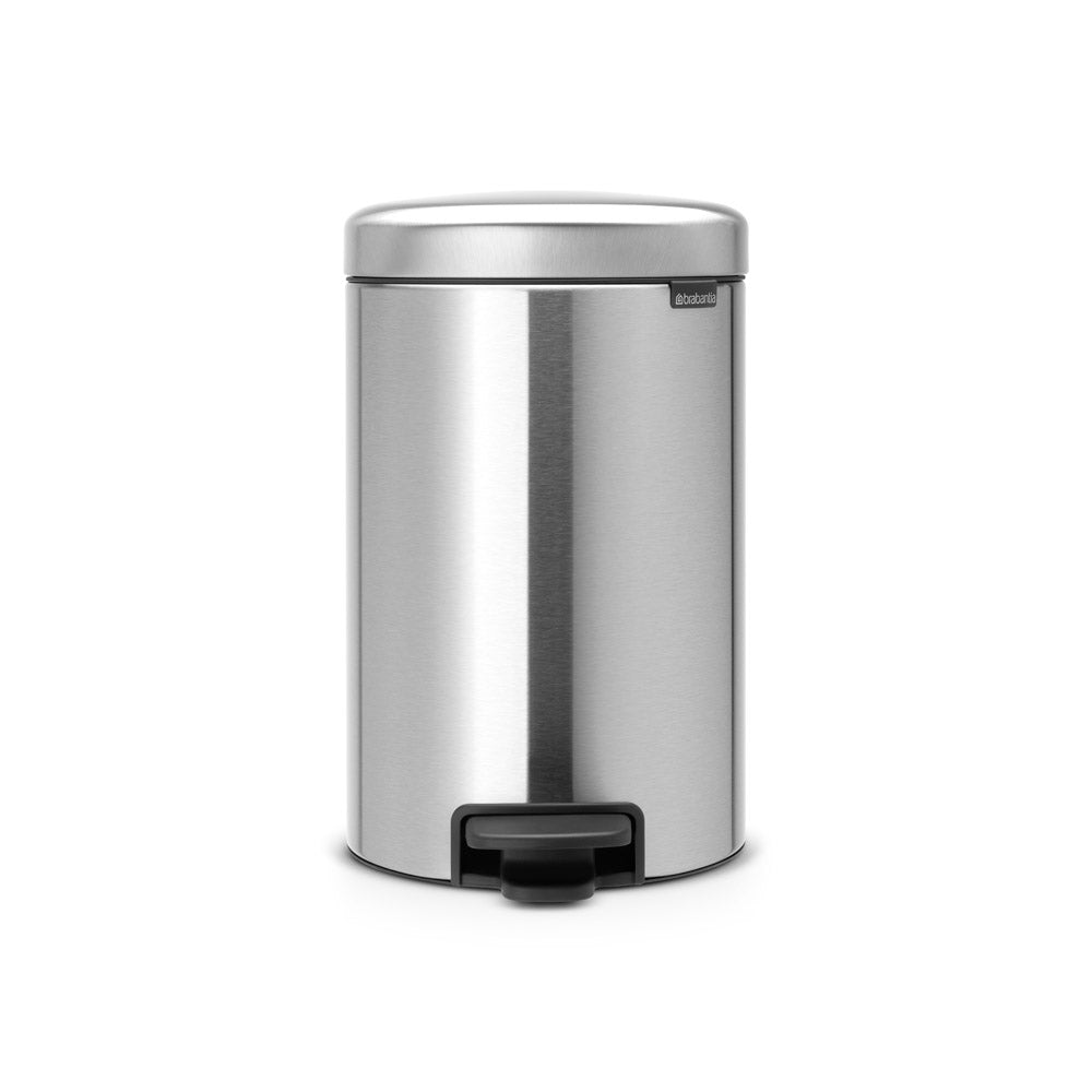 Brabantia NewIcon Pedal Bin 12L Matt Steel (Fingerprint-proof)