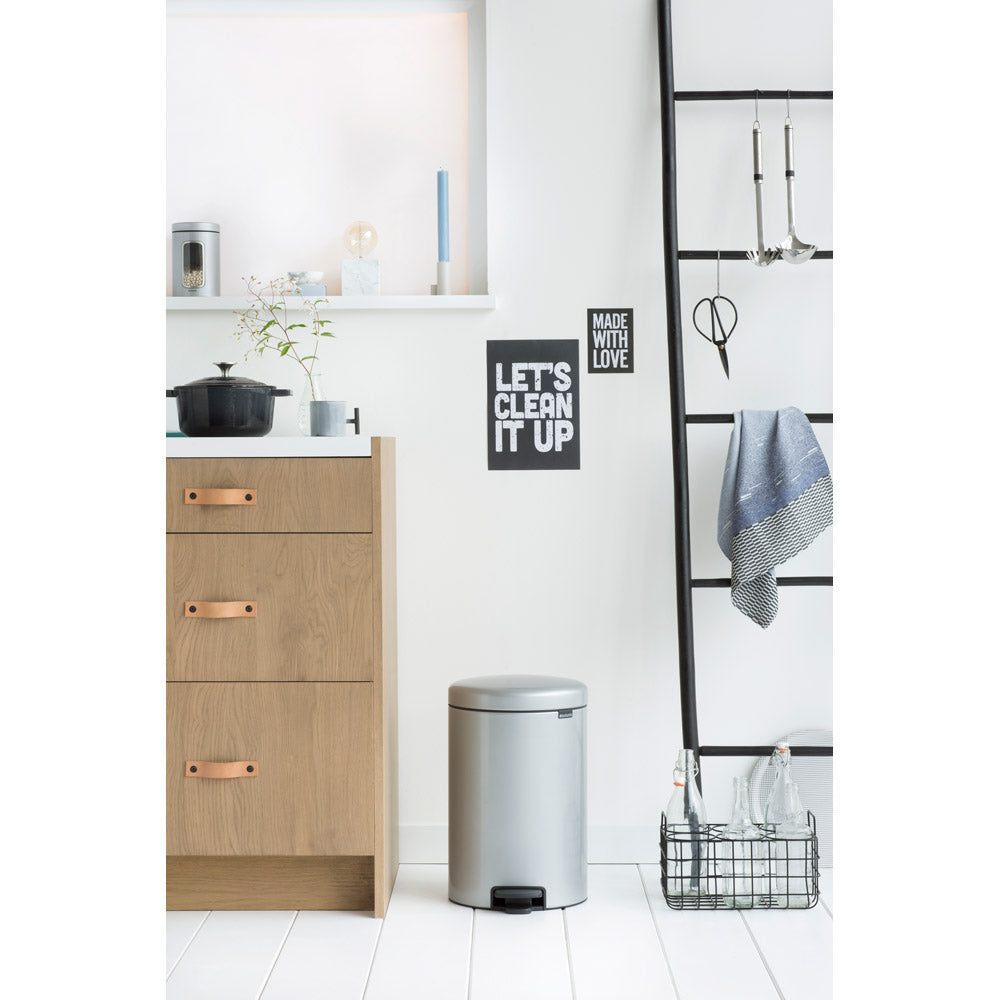 Brabantia NewIcon Pedal Bin 20L Metallic Grey