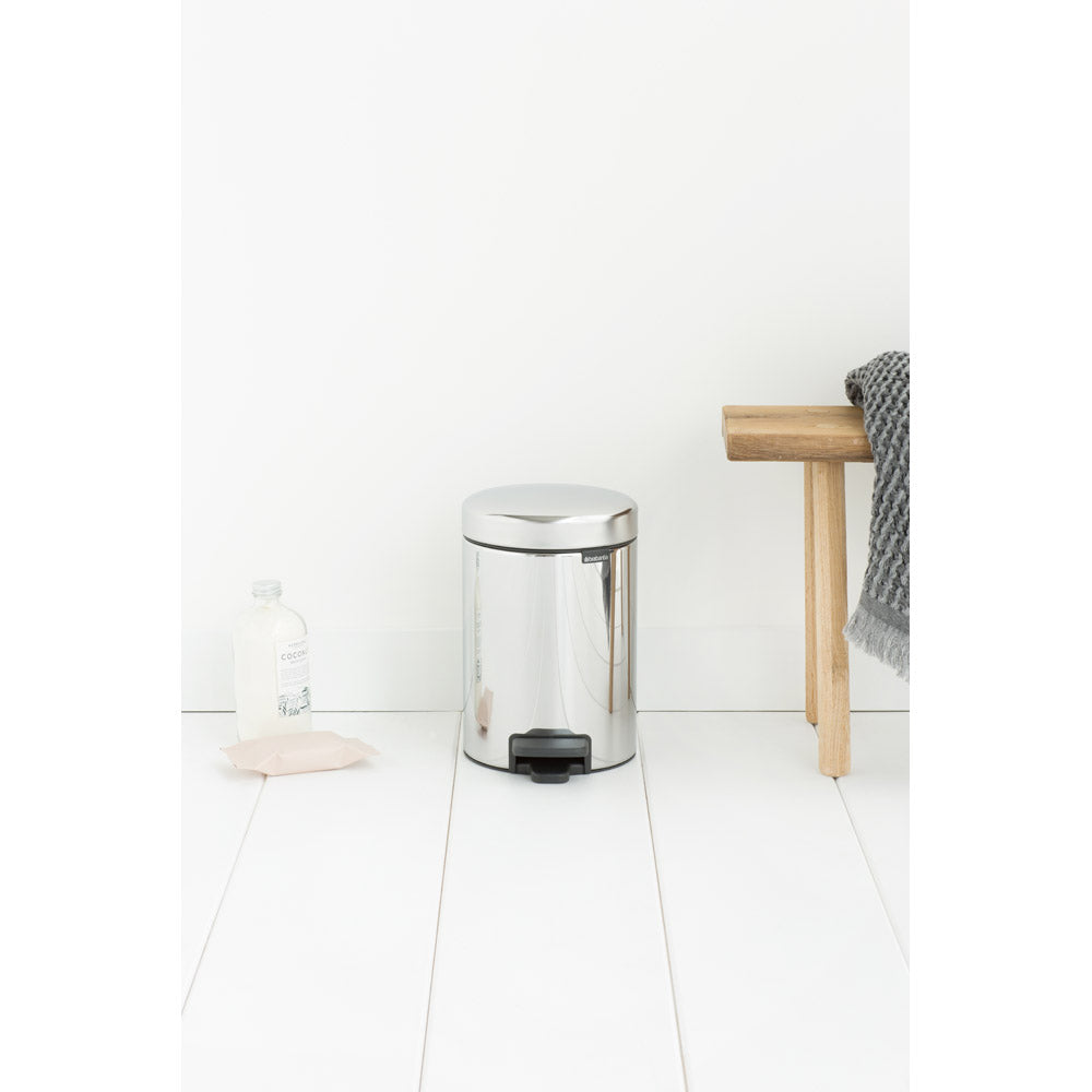 Brabantia NewIcon Pedal Bin 3L Brilliant Steel