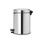 Brabantia NewIcon Pedal Bin 5L Brilliant Steel