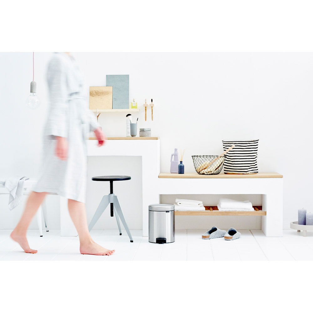 Brabantia NewIcon Pedal Bin 5L Matt Steel