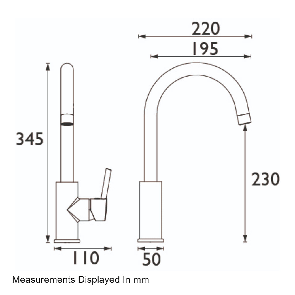 Bristan Odyssey Monobloc Sink Mixer - Chrome