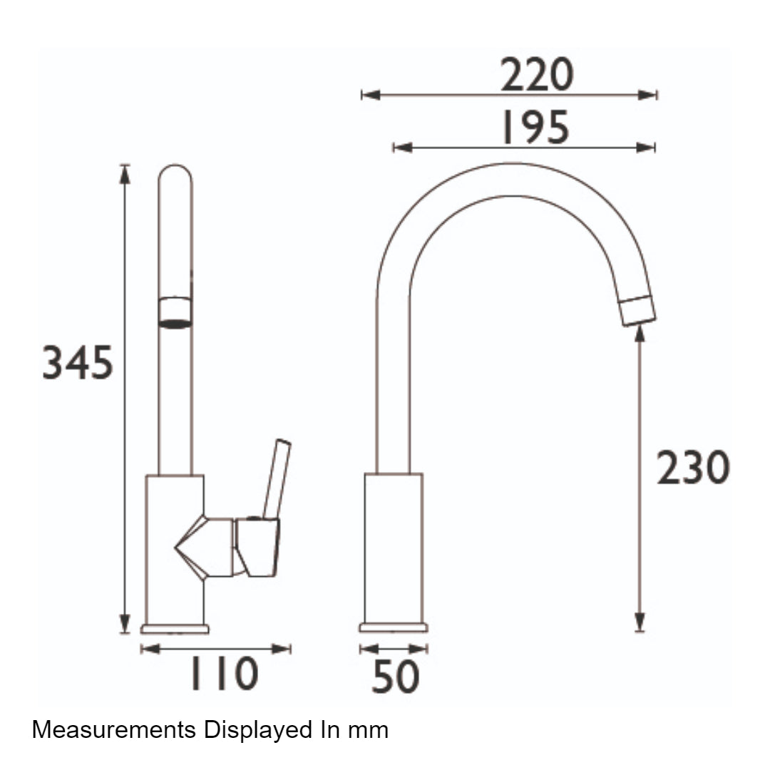 Bristan Odyssey Monobloc Sink Mixer - Chrome