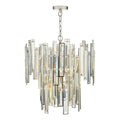 Odile 6 Light Pendant Champagne Crystal Polished Nickel Frame<br>Champagne Crystal