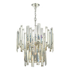 Odile 6 Light Pendant Champagne Crystal Polished Nickel Frame<br>Champagne Crystal