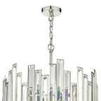 Odile 6 Light Pendant Champagne Crystal Polished Nickel Frame<br>Champagne Crystal