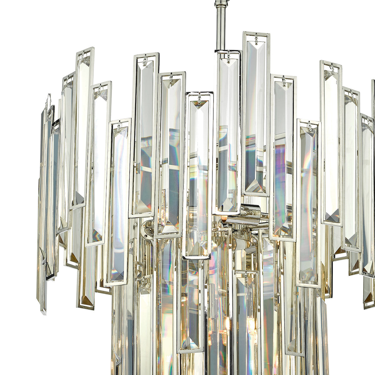 Odile 6 Light Pendant Champagne Crystal Polished Nickel Frame<br>Champagne Crystal