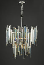 Odile 6 Light Pendant Champagne Crystal Polished Nickel Frame<br>Champagne Crystal