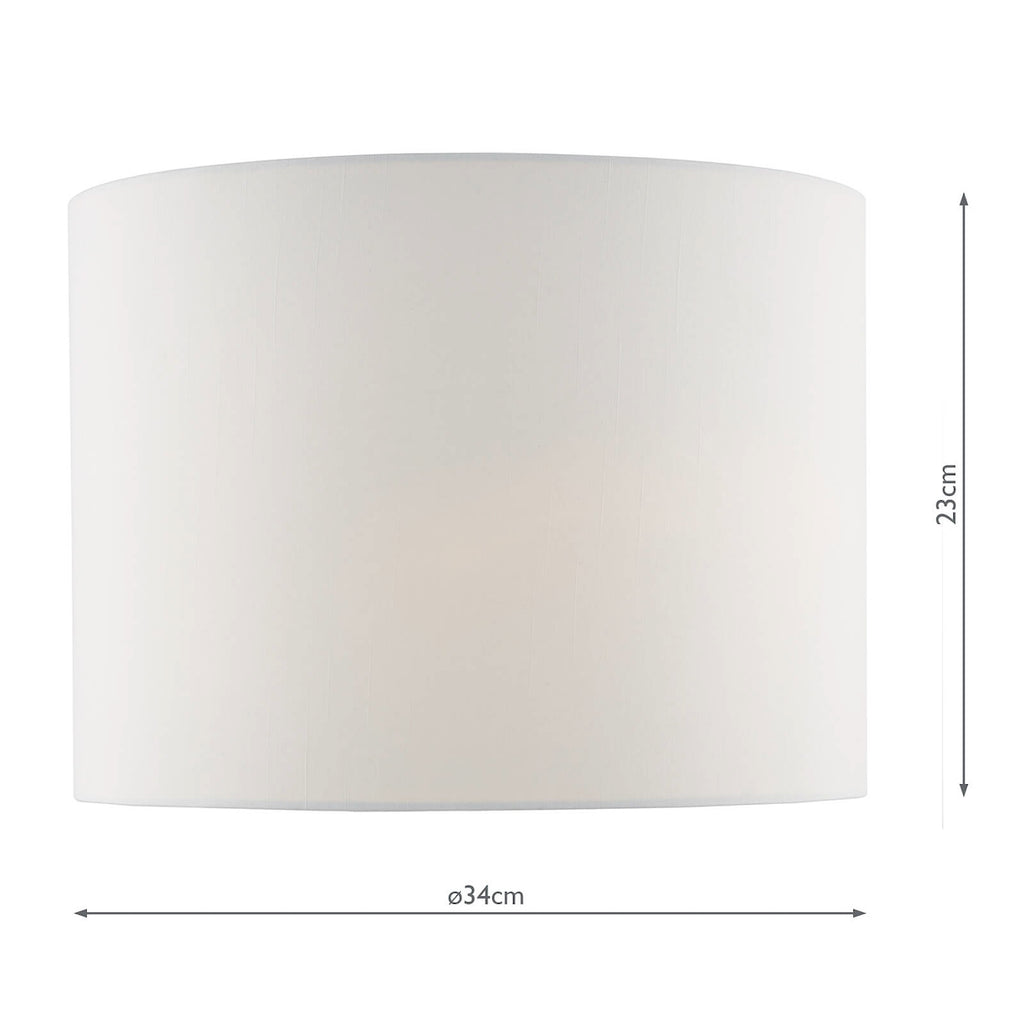 Nysa 2 Light Flush Velvet Dark Grey Shade 40cm<br>Grey