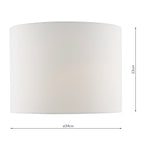 Nysa 2 Light Flush Velvet Dark Grey Shade 40cm<br>Grey