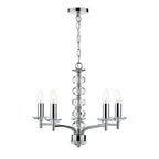 Oleana 5 Light Pendant Polished Chrome Crystal<br>Polished Chrome