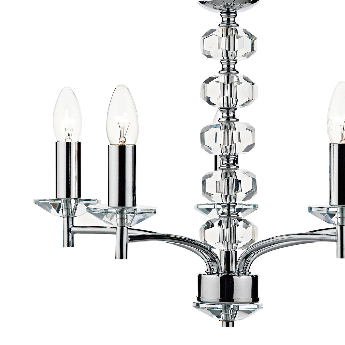 Oleana 5 Light Pendant Polished Chrome Crystal<br>Polished Chrome