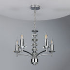 Oleana 5 Light Pendant Polished Chrome Crystal<br>Polished Chrome