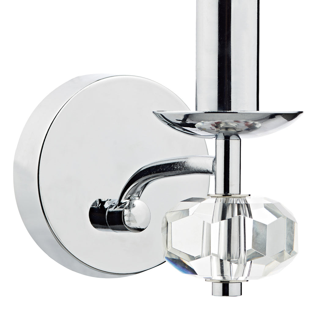 Oleana Wall Light Polished Chrome Crystal<br>Polished Chrome