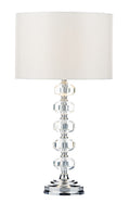 Oleana Table Lamp Polished Chrome Crystal With Shade <br>Polished Chrome