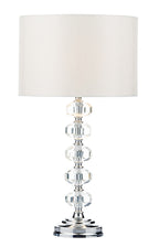 Oleana Table Lamp Polished Chrome Crystal With Shade <br>Polished Chrome
