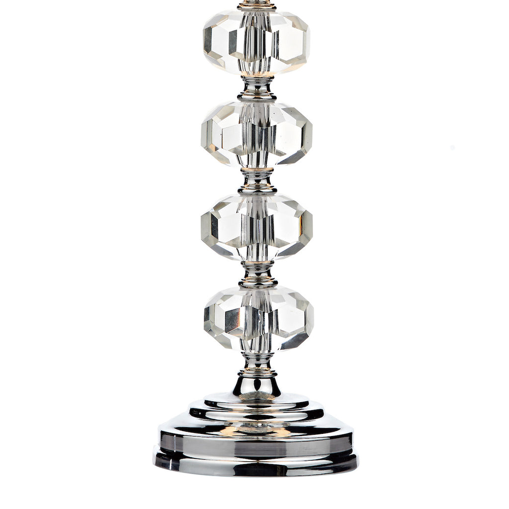 Oleana Table Lamp Polished Chrome Crystal With Shade <br>Polished Chrome