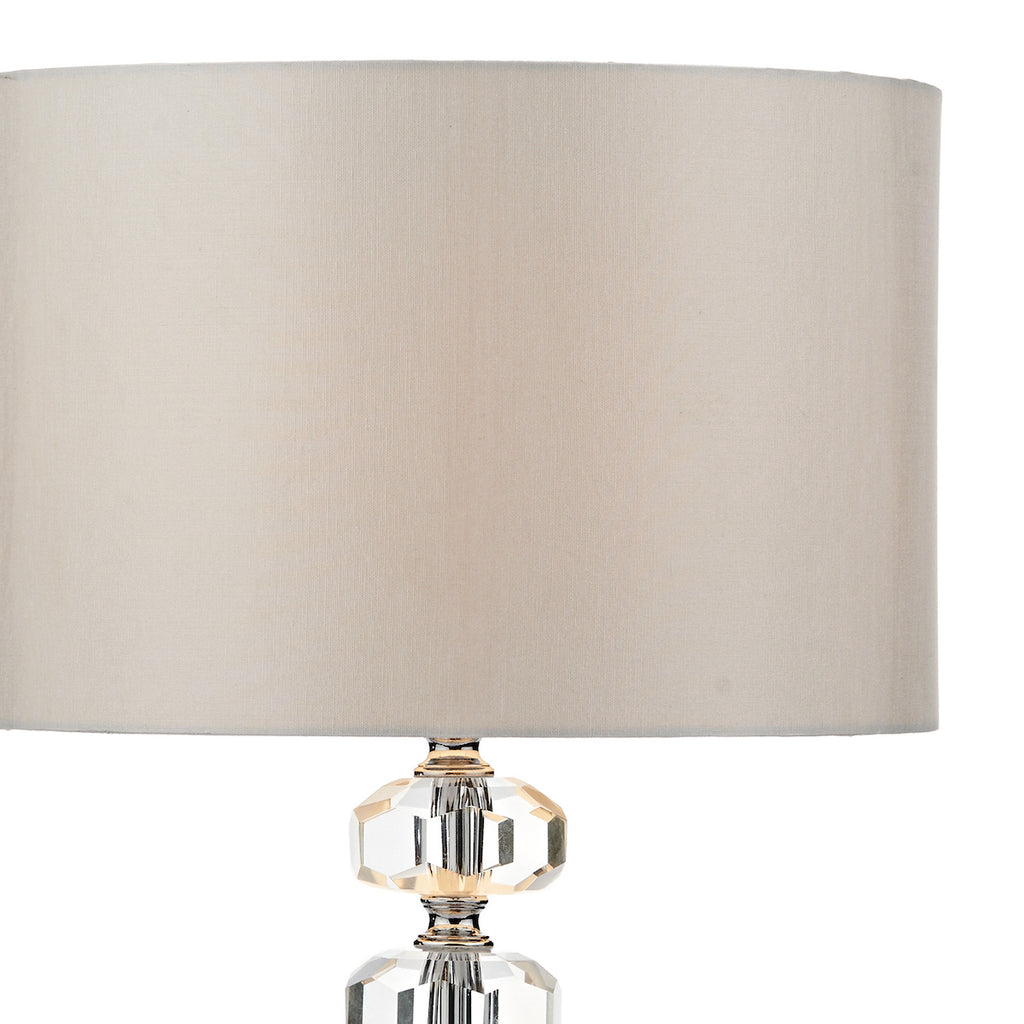 Oleana Table Lamp Polished Chrome Crystal With Shade <br>Polished Chrome