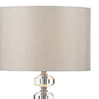 Oleana Table Lamp Polished Chrome Crystal With Shade <br>Polished Chrome