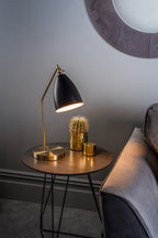 Olly Task Table Lamp Antique Brass Black<br>Antique Brass