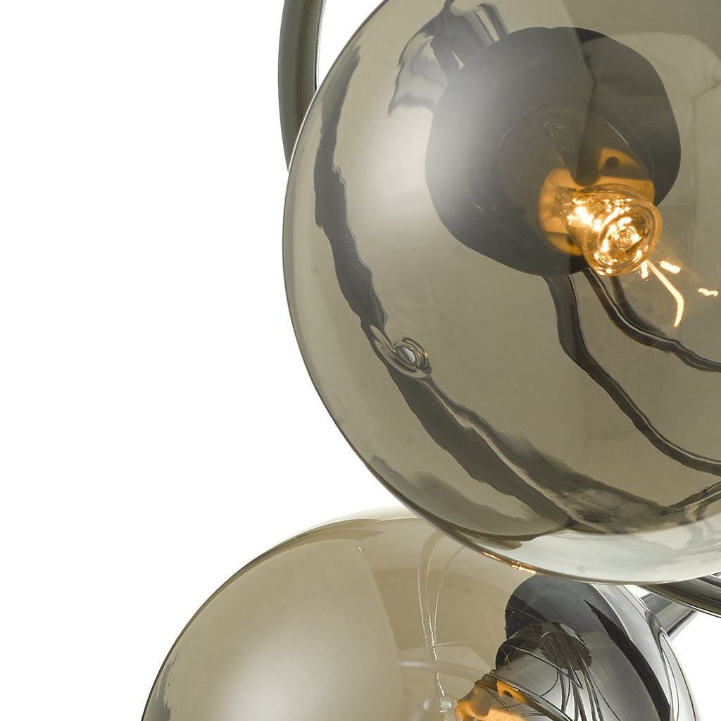 Onawa 5 Light Semi Flush Polished Chrome With Smoked Glass<br>Polished Chrome