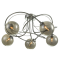 Onawa 5 Light Smoked Semi-Flush Ceiling Fitting