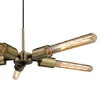 Onika 5 Light Pendant Antique Brass Matt Black<br>Antique Brass