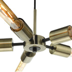 Onika 5 Light Pendant Antique Brass Matt Black<br>Antique Brass