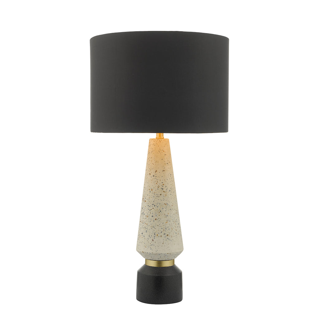 Onora Table Lamp White & Black With Shade <br>Matt Stone