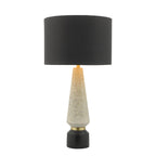 Onora Table Lamp White & Black With Shade <br>Matt Stone
