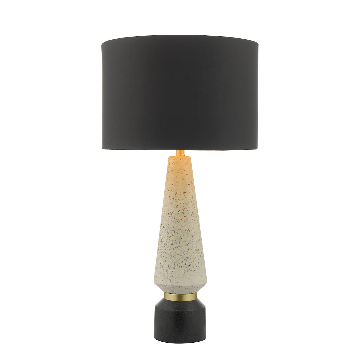 Onora Table Lamp White & Black With Shade <br>Matt Stone