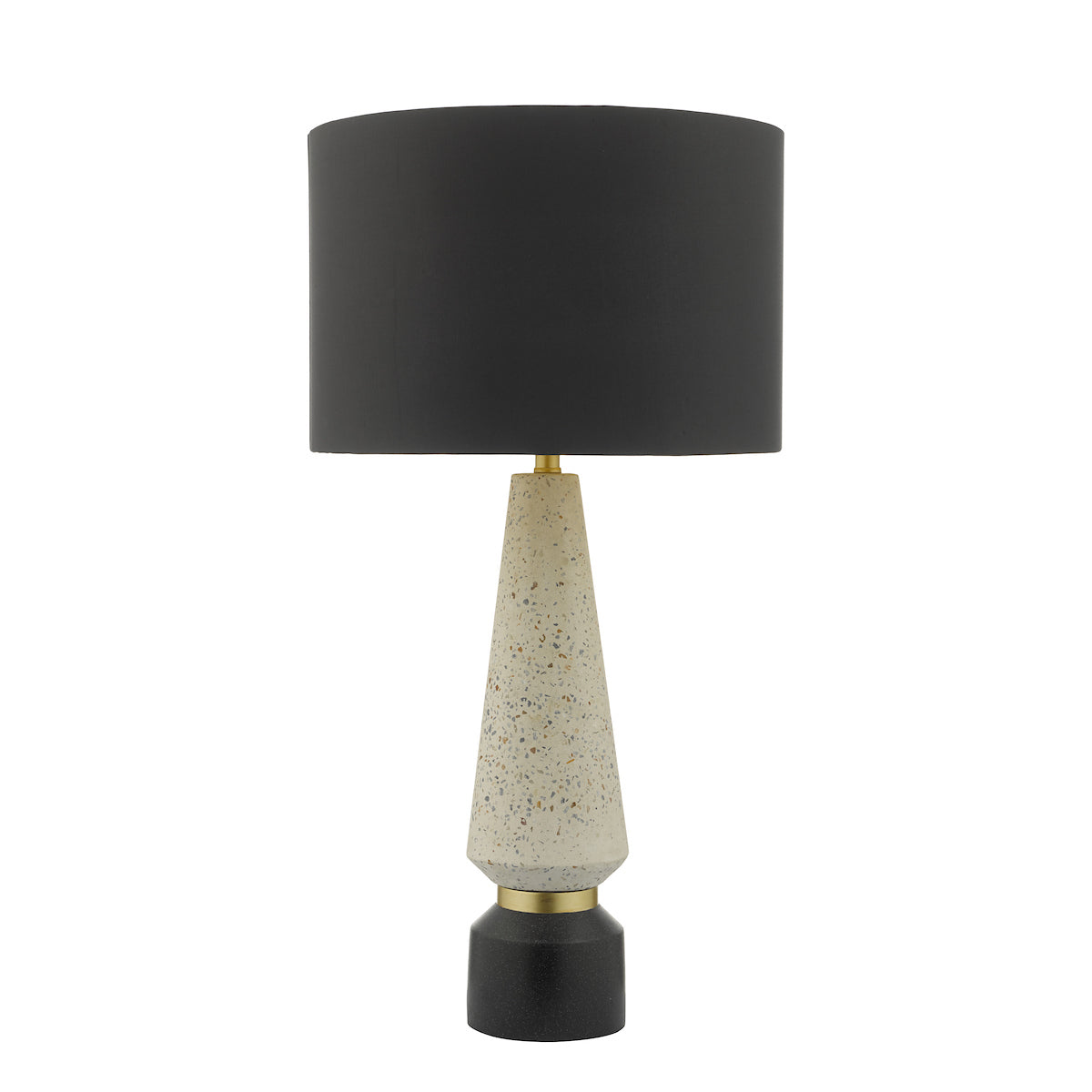 Onora Table Lamp White & Black With Shade <br>Matt Stone