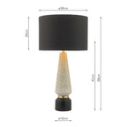 Onora Table Lamp White & Black With Shade <br>Matt Stone