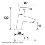 Bristan Orta Basin Taps - Chrome