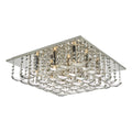 Orella 9 Light Flush Polished Chrome & Crystal<br>Polished Chrome