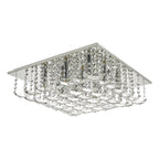 Orella 9 Light Flush Polished Chrome & Crystal<br>Polished Chrome