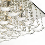Orella 9 Light Flush Polished Chrome & Crystal<br>Polished Chrome