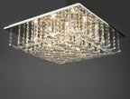 Orella 9 Light Flush Polished Chrome & Crystal<br>Polished Chrome
